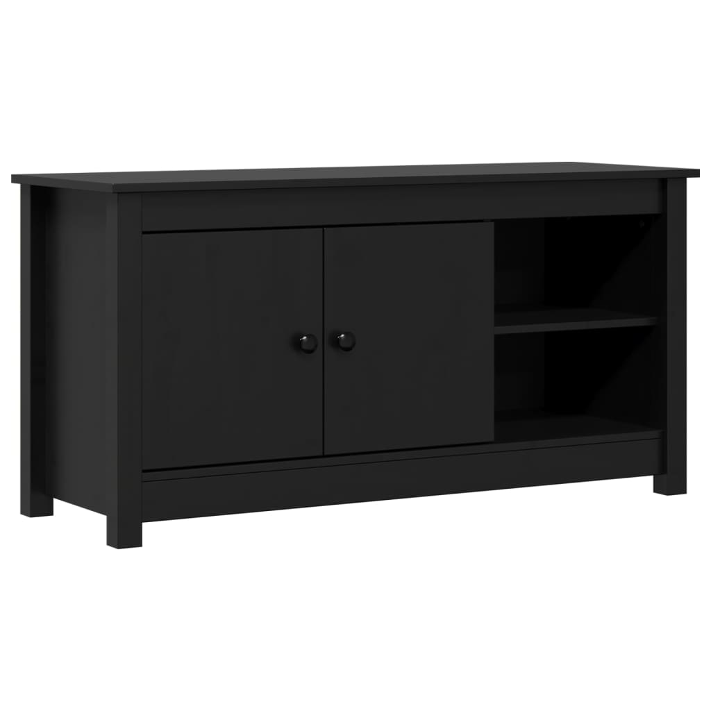 TV-Møbel Svart TV-benk 103x36,5x52 cm heltre furu