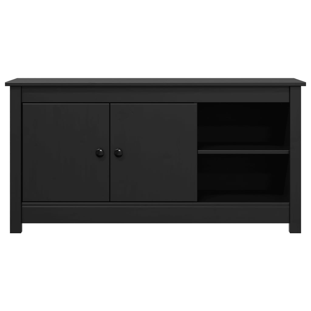 TV-Møbel Svart TV-benk 103x36,5x52 cm heltre furu