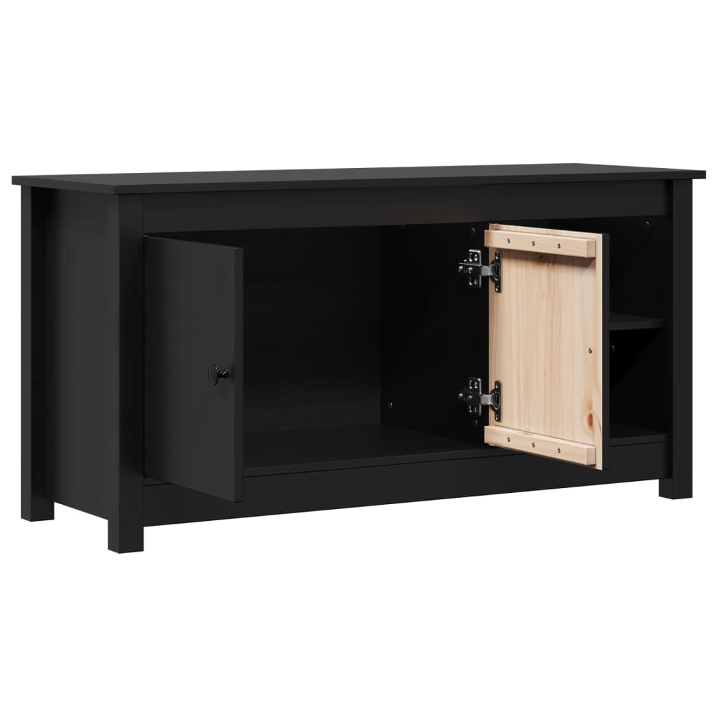 TV-Møbel Svart TV-benk 103x36,5x52 cm heltre furu