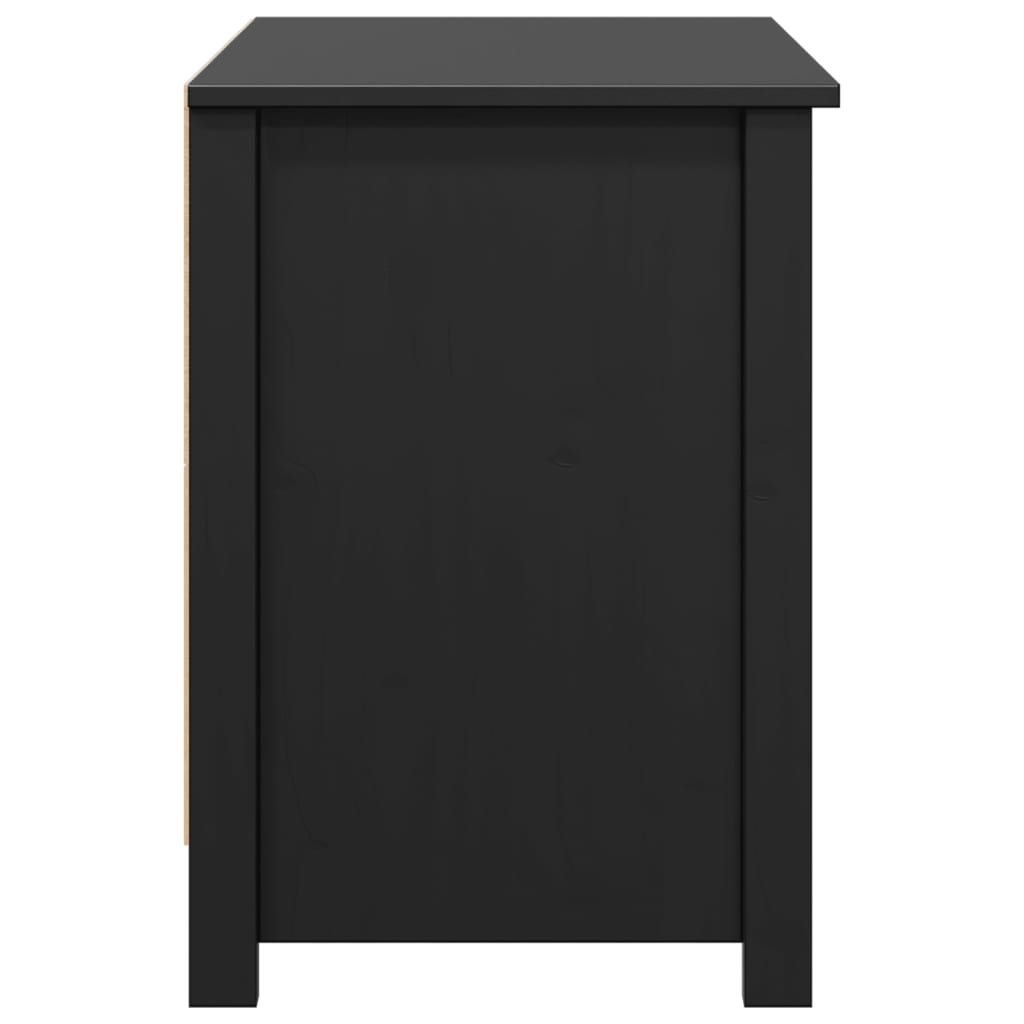 TV-Møbel Svart TV-benk 103x36,5x52 cm heltre furu