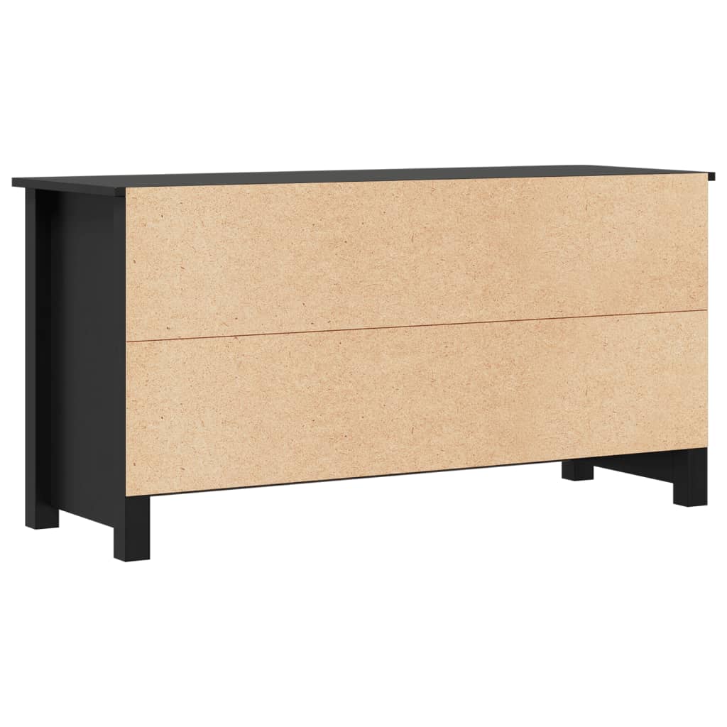 TV-Møbel Svart TV-benk 103x36,5x52 cm heltre furu