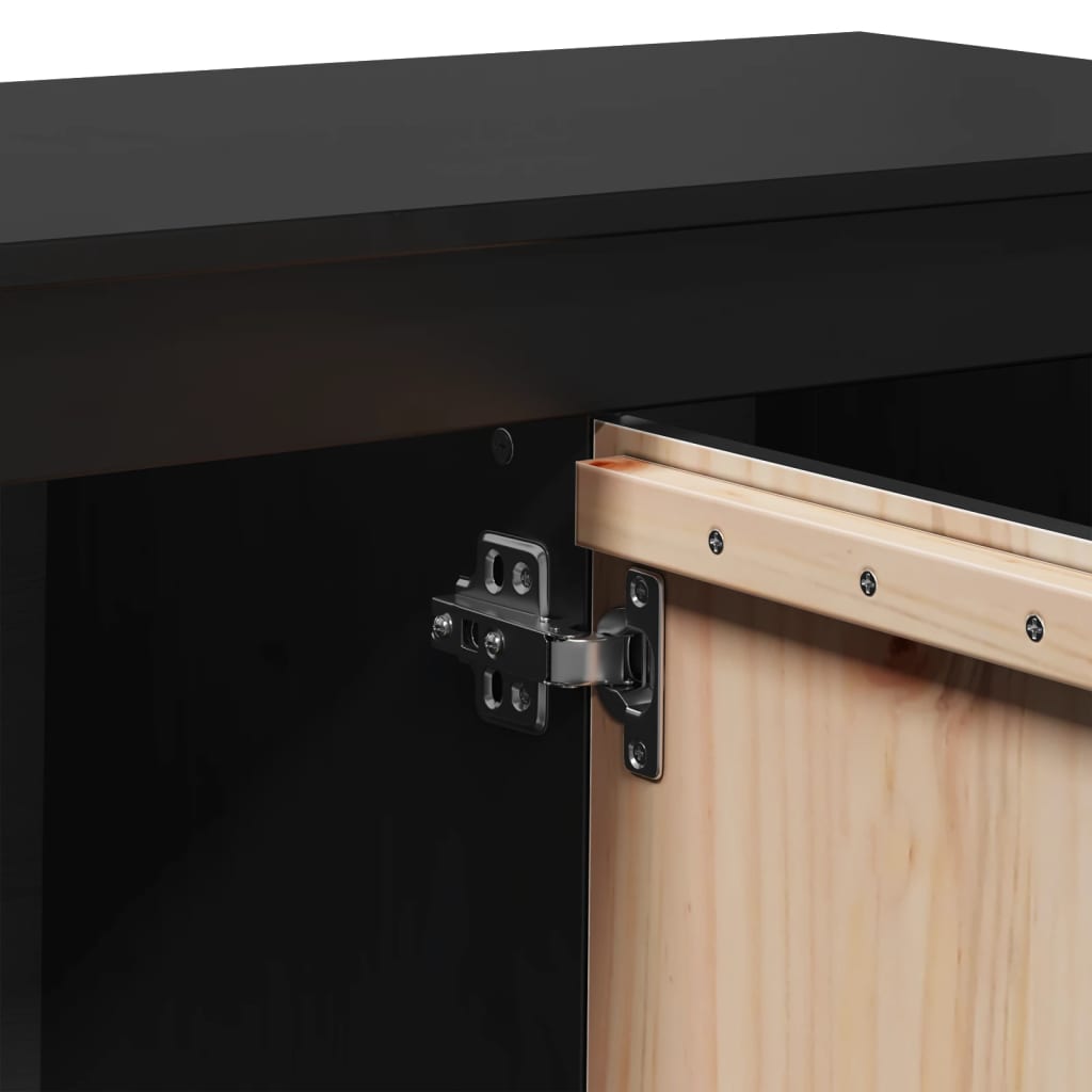 TV-Møbel Svart TV-benk 103x36,5x52 cm heltre furu
