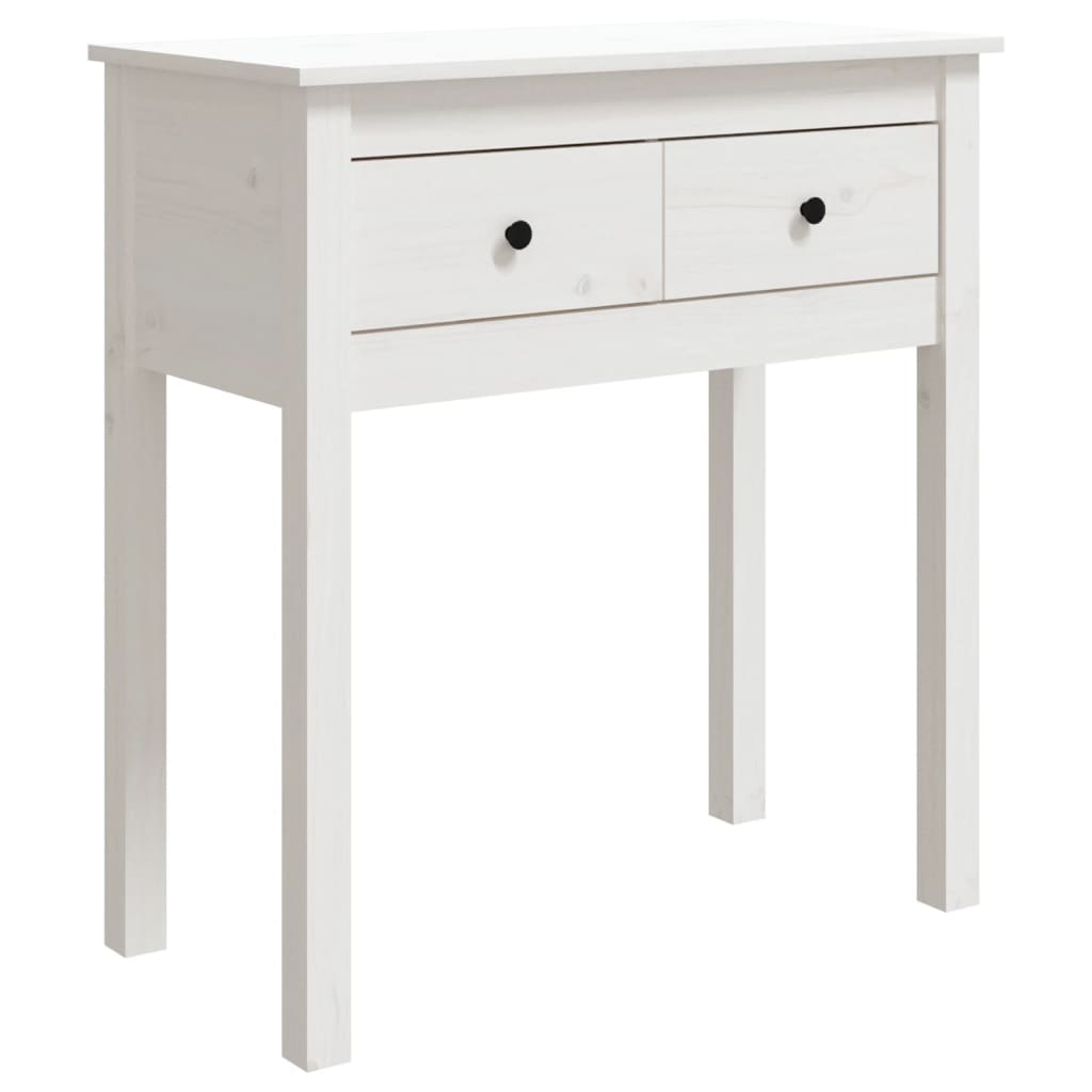 Avlastningsbord Konsollbord Hvit 70x35x75 cm heltre furu