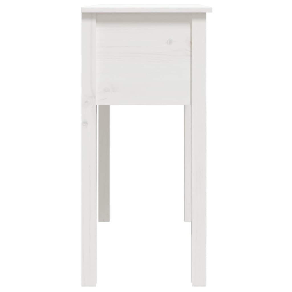 Avlastningsbord Konsollbord Hvit 70x35x75 cm heltre furu