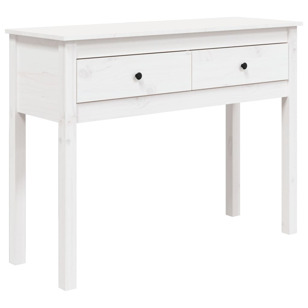 Avlastningsbord konsollbord Hvit 100x35x75 cm heltre furu