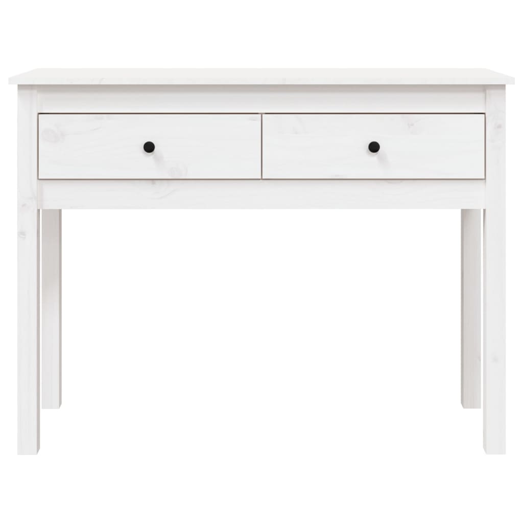 Avlastningsbord konsollbord Hvit 100x35x75 cm heltre furu