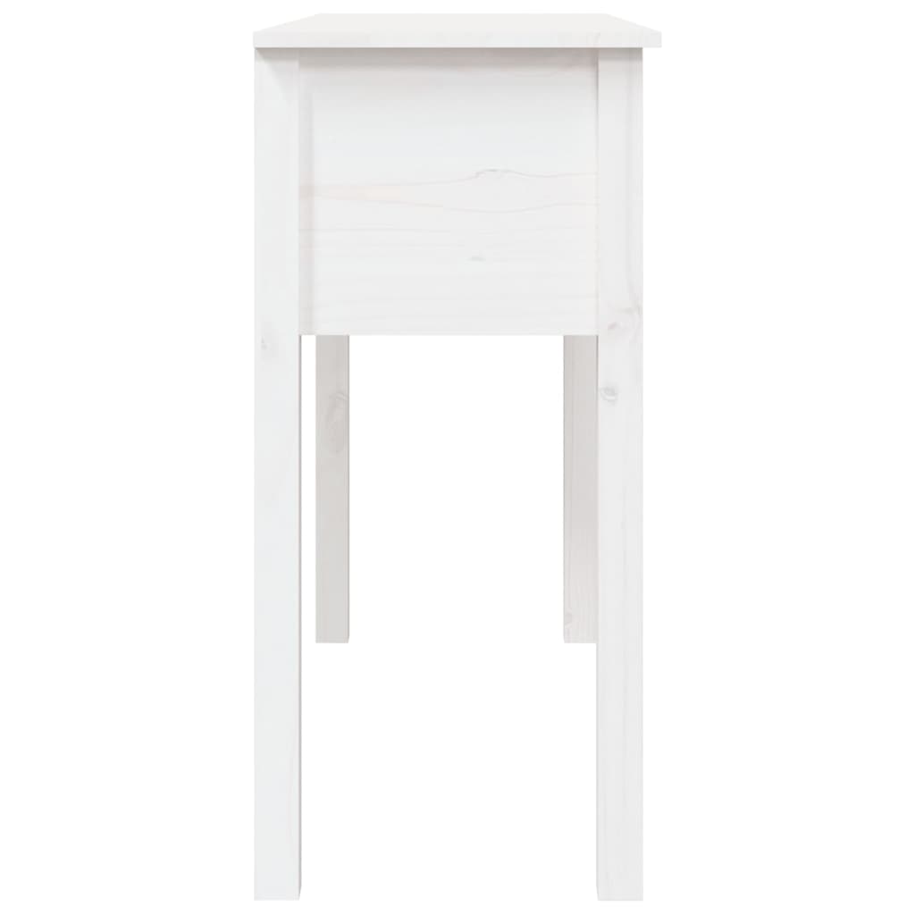 Avlastningsbord konsollbord Hvit 100x35x75 cm heltre furu