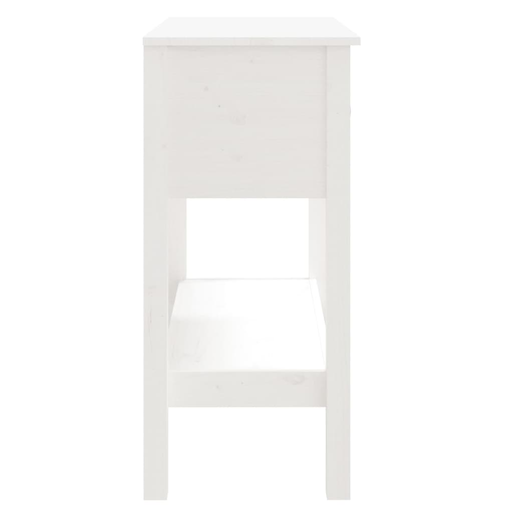 Avlastningsbord Konsollbord Hvit 75x35x75 cm heltre furu