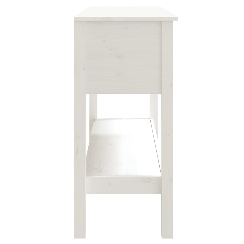 Avlastningsbord Konsollbord Hvit 100x35x75 cm heltre furu