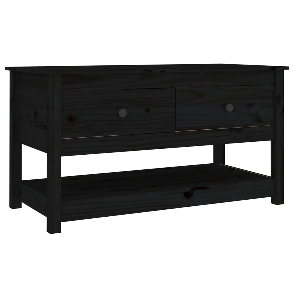 Salongbord Sofabord Svart 102x49x55 cm heltre furu