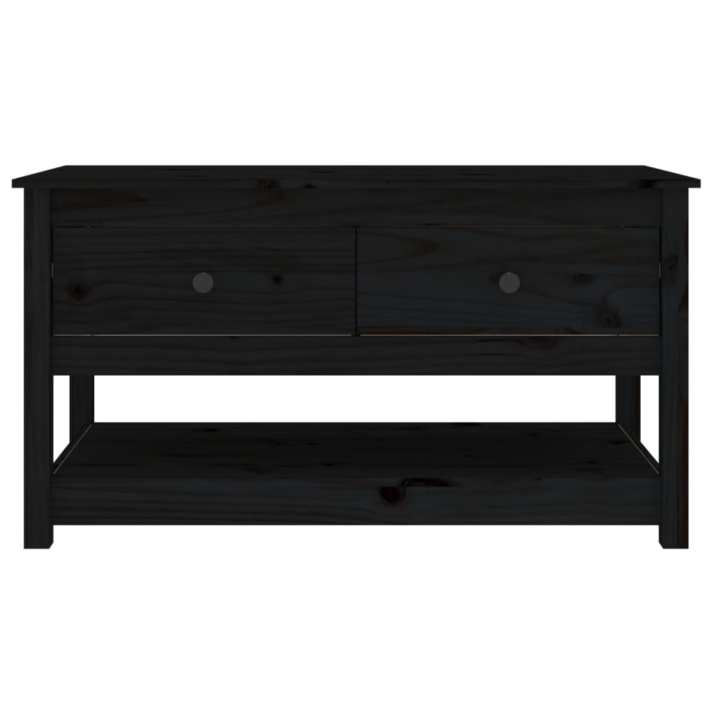 Salongbord Sofabord Svart 102x49x55 cm heltre furu