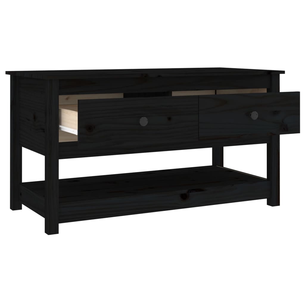 Salongbord Sofabord Svart 102x49x55 cm heltre furu