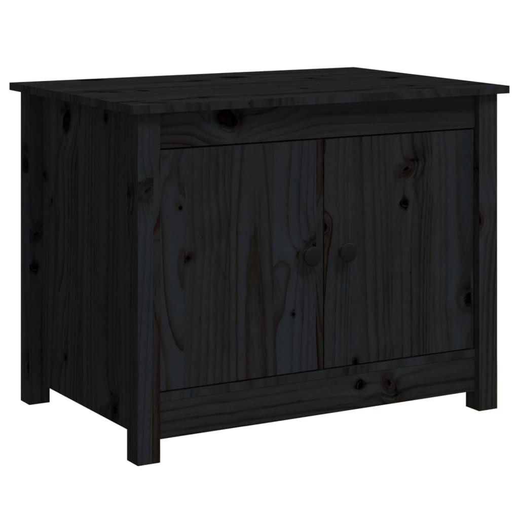 Salongbord Sofabord Svart 71x49x55 cm heltre furu