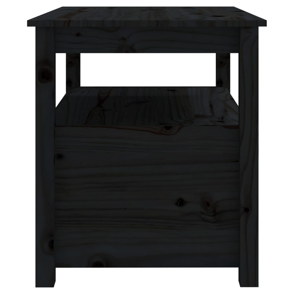 Salongbord Sofabord Svart 71x49x55 cm heltre furu