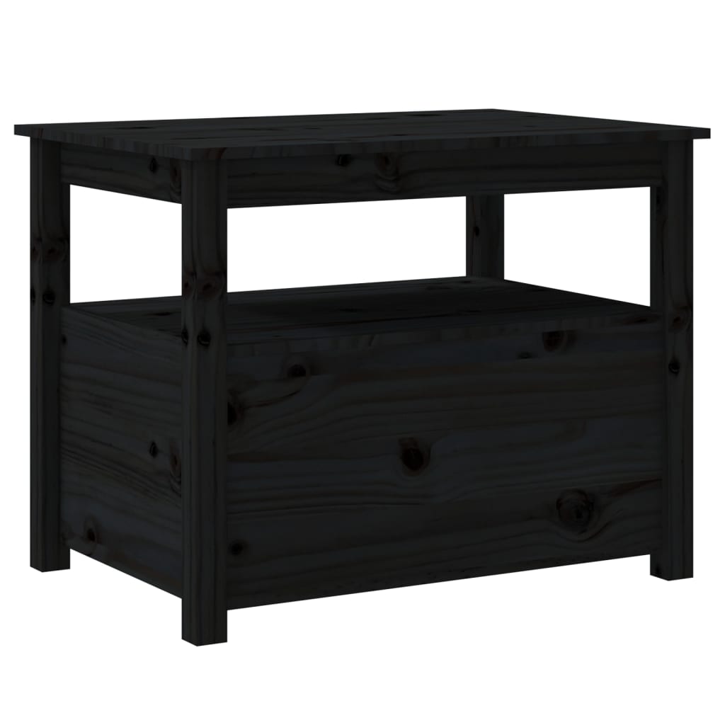 Salongbord Sofabord Svart 71x49x55 cm heltre furu