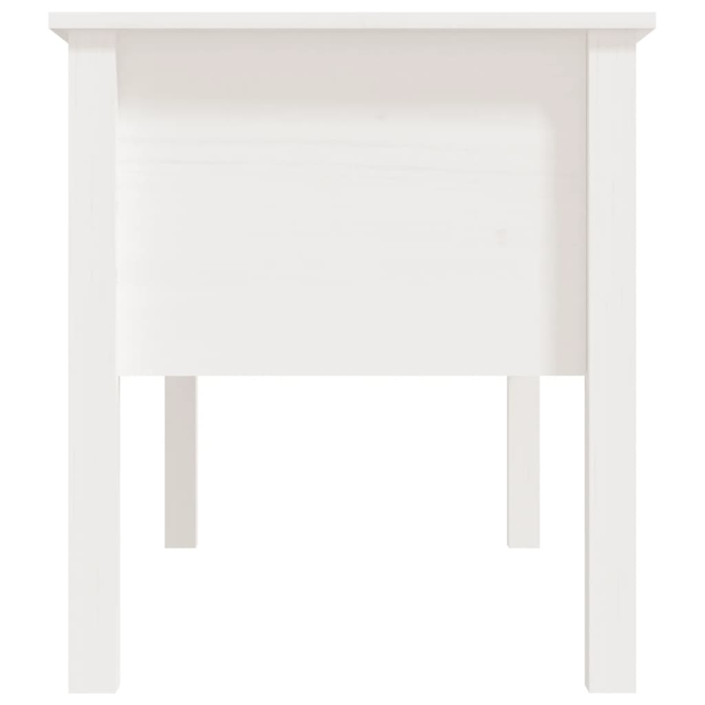 Salongbord Sofabord Hvit 102x49x55 cm heltre furu