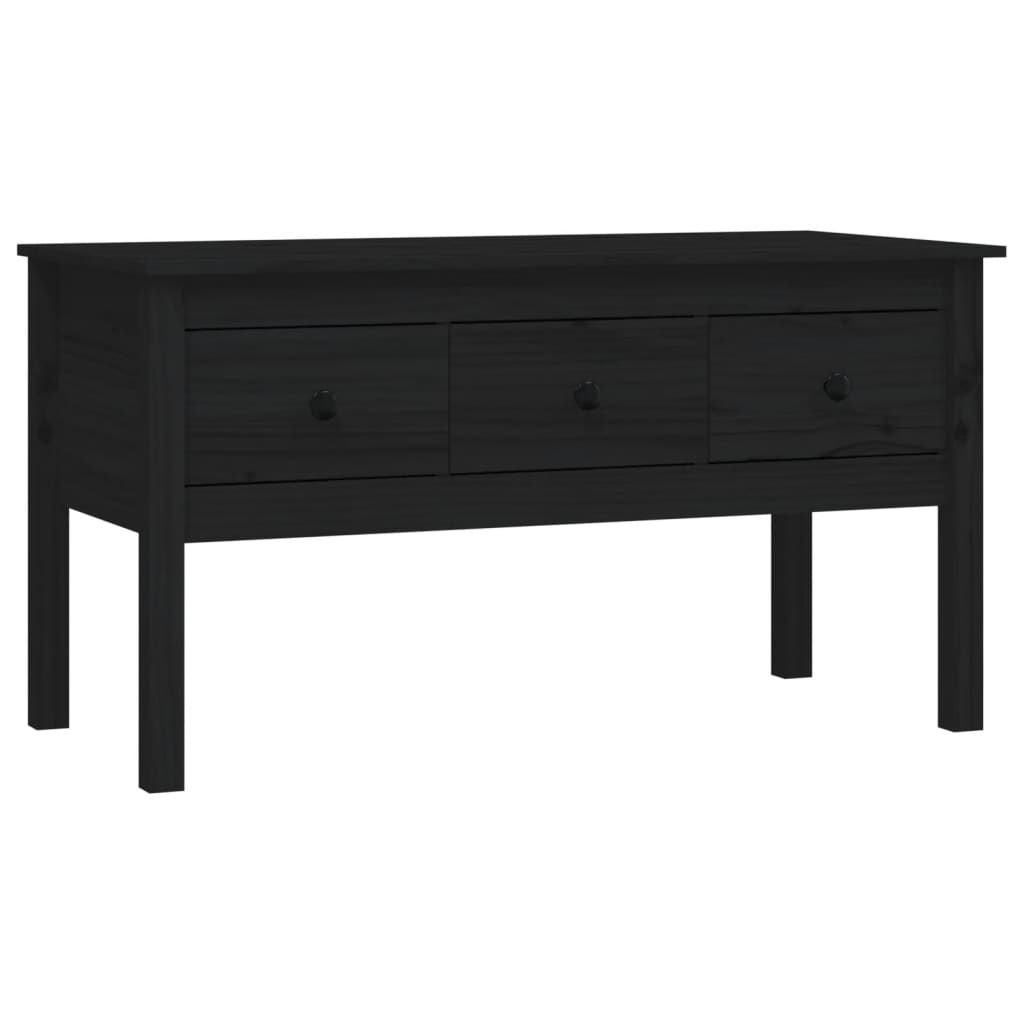 Salongbord Sofabord Svart 102x49x55 cm heltre furu