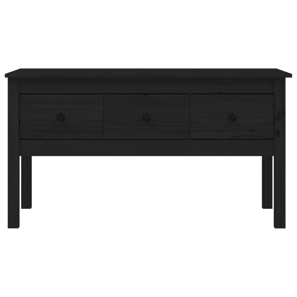 Salongbord Sofabord Svart 102x49x55 cm heltre furu