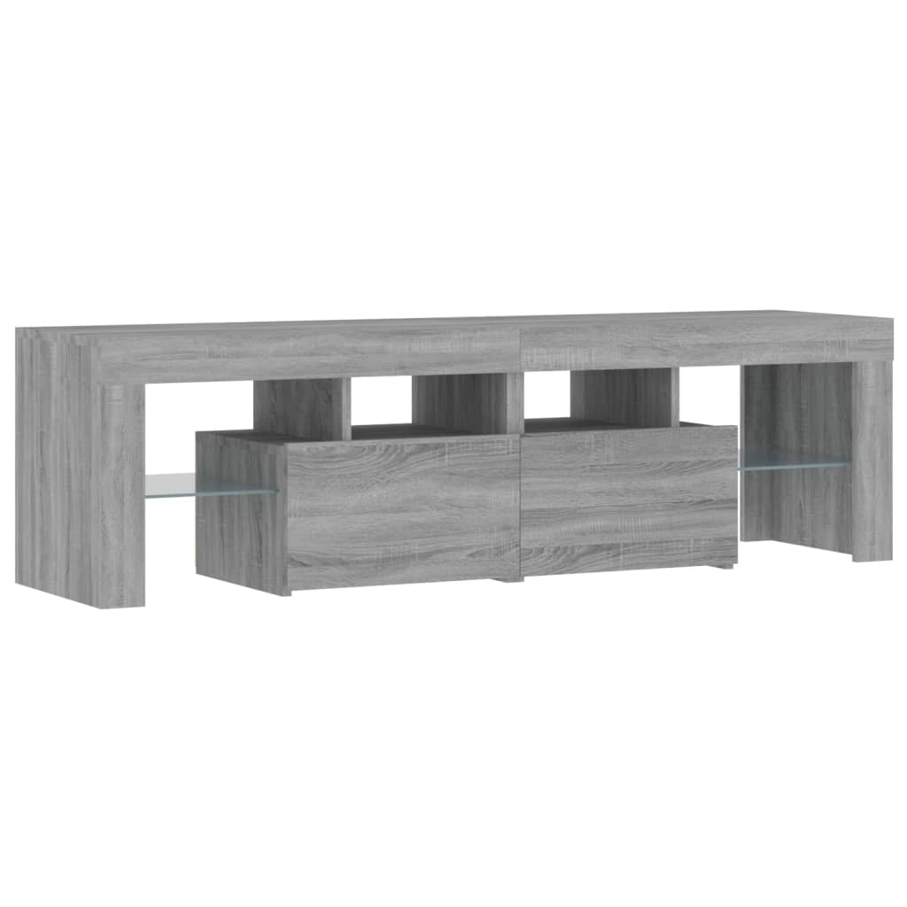 TV-Møbel Sonoma Grå TV-benk med LED 140x36,5x40 cm