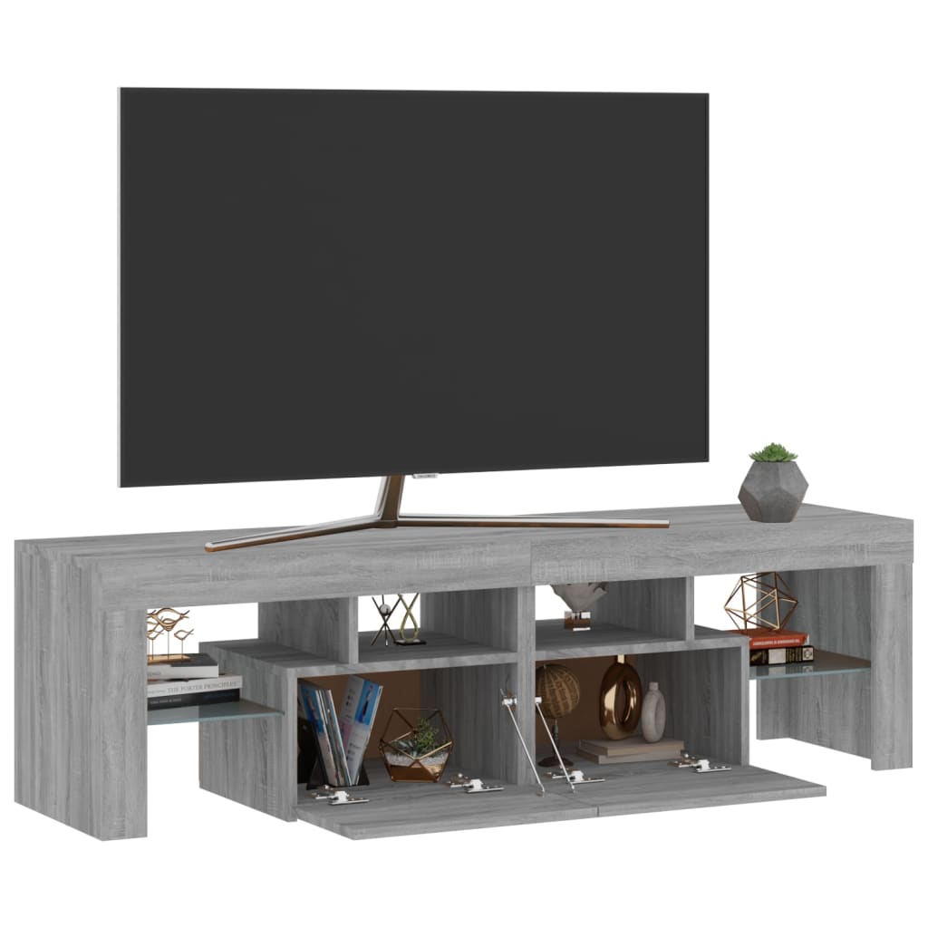 TV-Møbel Sonoma Grå TV-benk med LED 140x36,5x40 cm