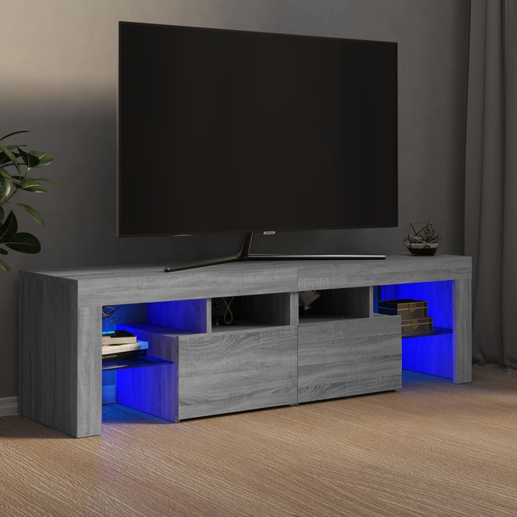 TV-Møbel Sonoma Grå TV-benk med LED 140x36,5x40 cm