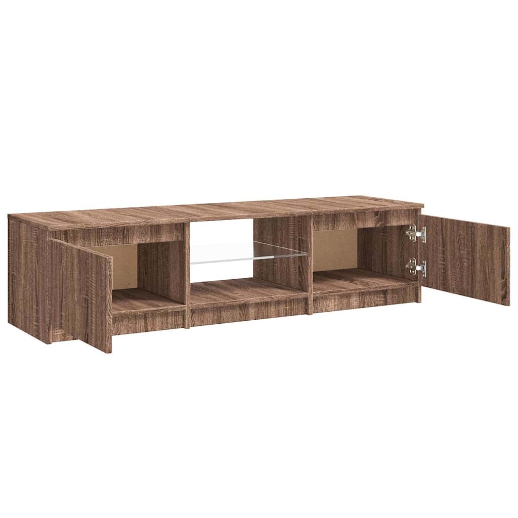 TV-Møbel Brun Eik TV-benk med LED 140x40x35,5 cm