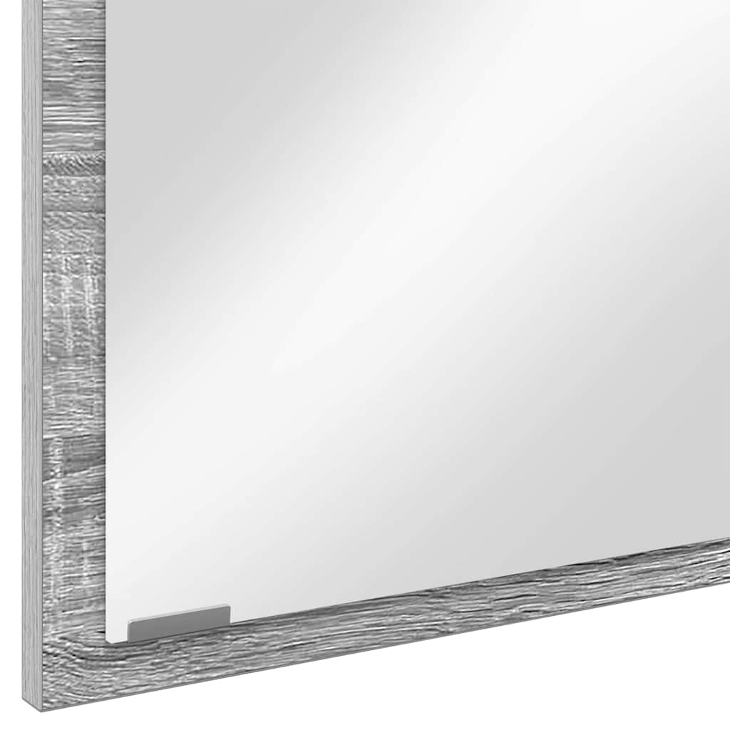 Baderomsspeil med LED Lys Sonoma Grå 90x8,5x37 cm