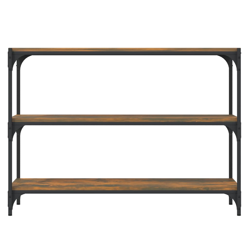 Bokhylle røkt eik 100x33x70,5 cm konstruert tre og stål