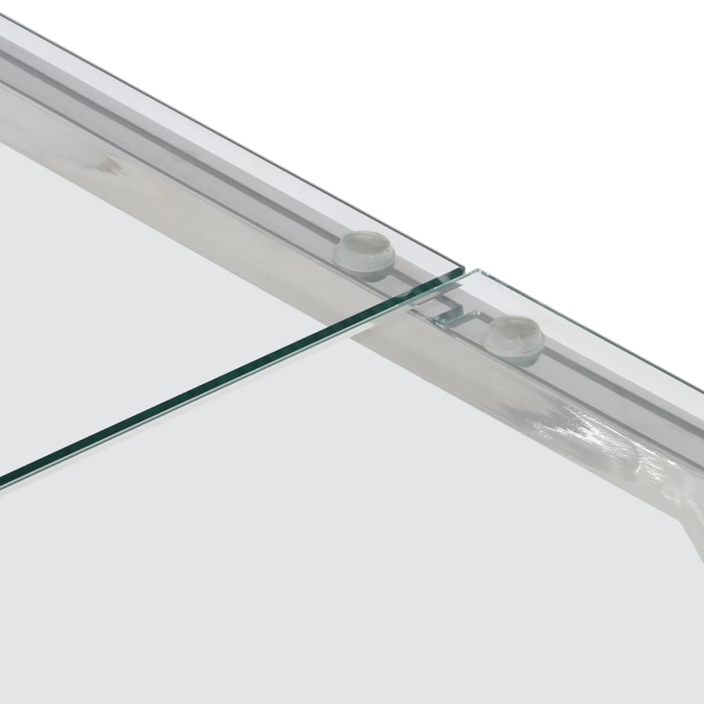 Salongbord Sofabord DIV. sølv rustfritt stål og herdet glass