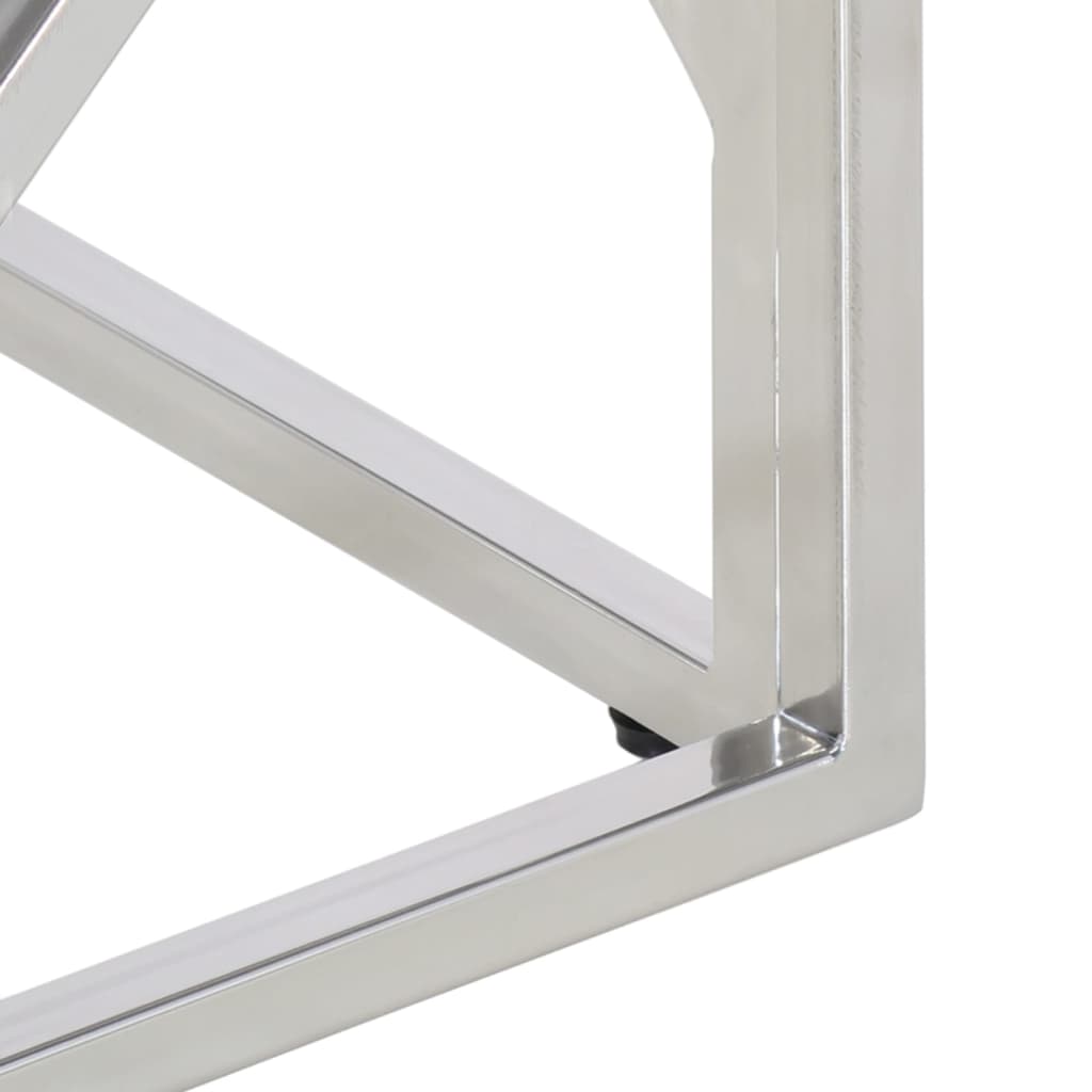 Salongbord Sofabord DIV. sølv rustfritt stål og heltre akasie