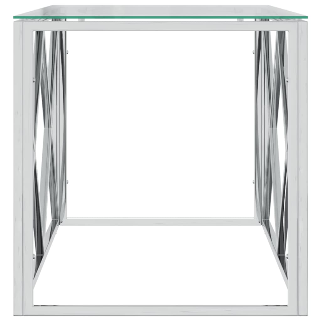 Salongbord Sofabord DIV. rustfritt stål og glass 110x45x45 cm