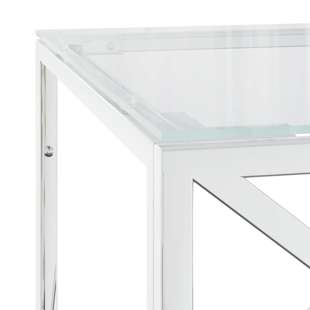 Salongbord Sofabord DIV. rustfritt stål og glass 110x45x45 cm
