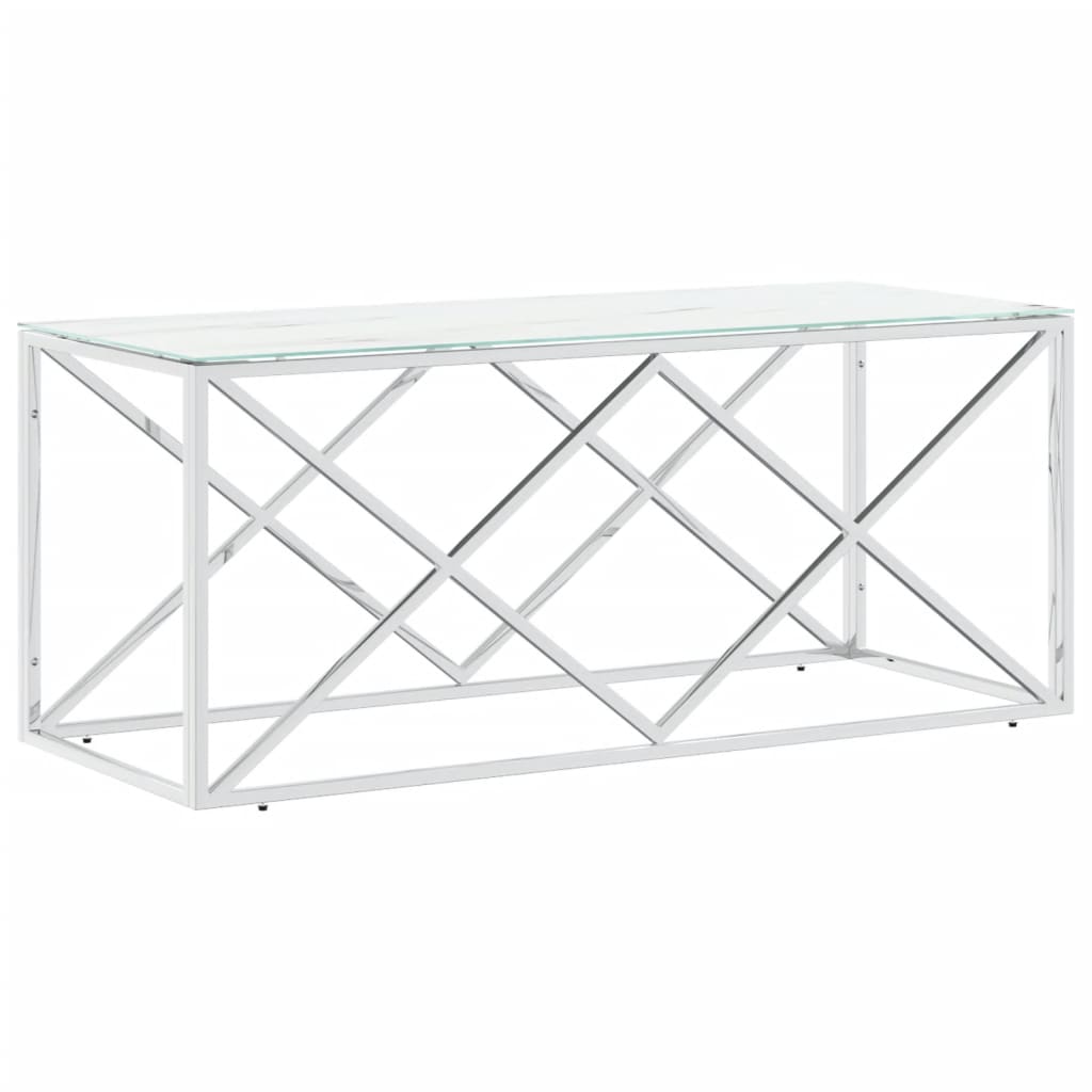 Salongbord Sofabord DIV. rustfritt stål og glass 110x45x45 cm