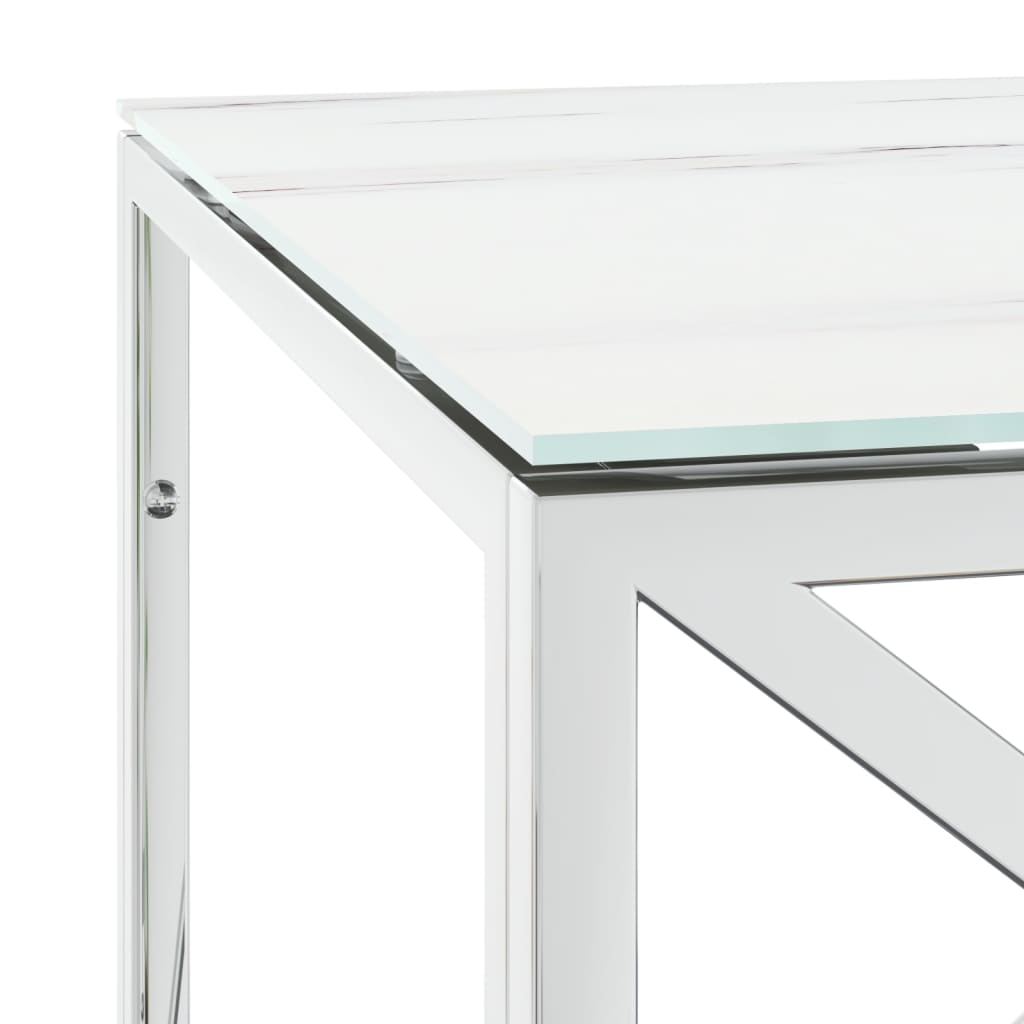 Salongbord Sofabord DIV. rustfritt stål og glass 110x45x45 cm