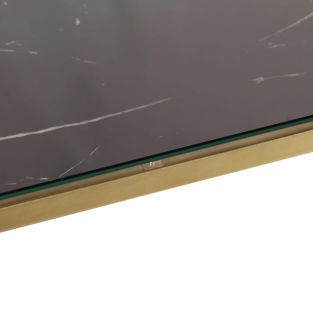 Avlastningsbord konsollbord DIV. gull rustfritt stål og herdet glass