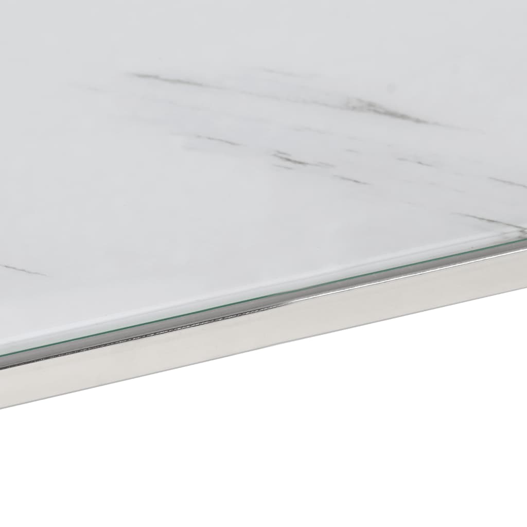 Salongbord Sofabord DIV. rustfritt stål sølv og herdet glass