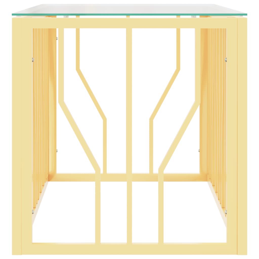 Salongbord Sofabord DIV. rustfritt stål og glass 110x45x45 cm