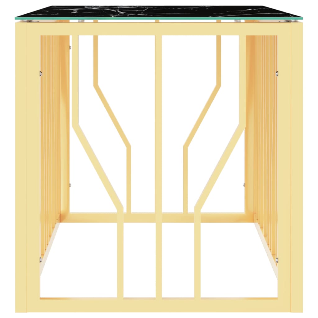 Salongbord Sofabord DIV. gull 110x45x45 cm rustfritt stål og glass