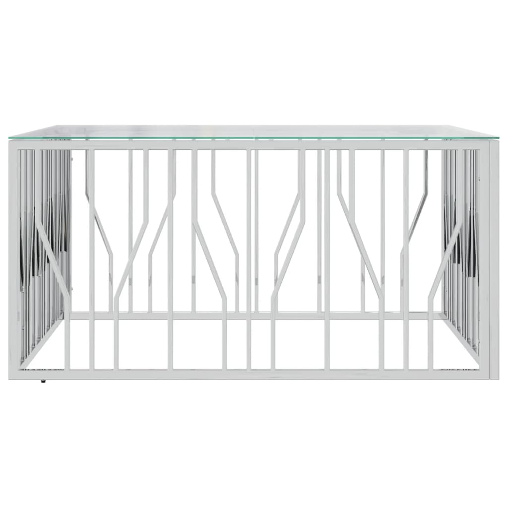 Salongbord Sofabord DIV. rustfritt stål og glass 100x100x50 cm