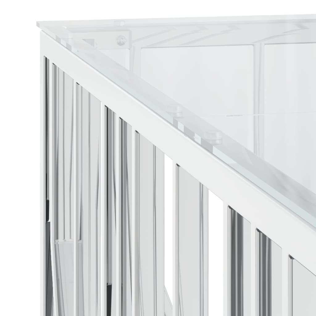Salongbord Sofabord DIV. rustfritt stål og glass 100x100x50 cm
