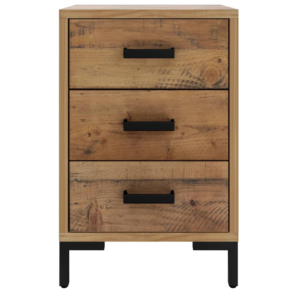 Nattbord Sengbord Brun 40x30x55 cm gjenvunnet heltre furu