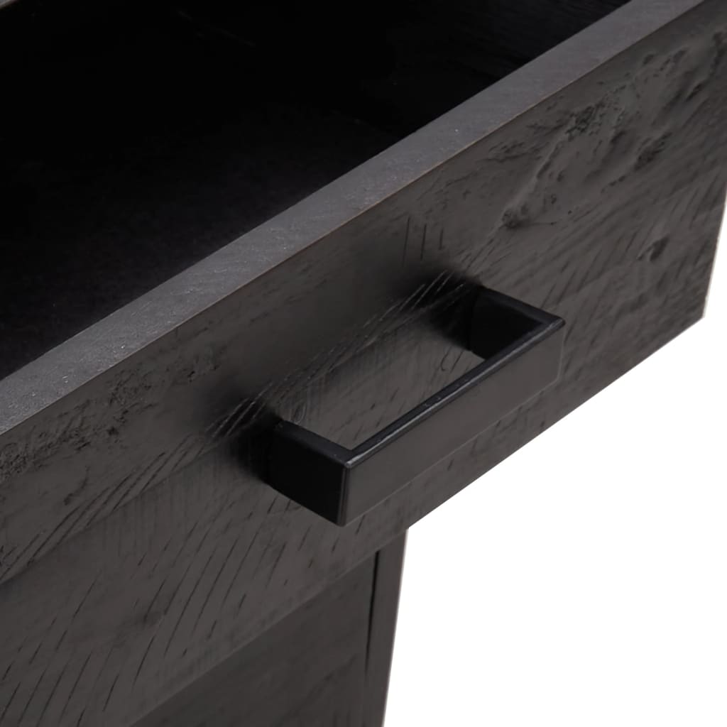 Nattbord Sengbord Svart 40x30x55 cm gjenvunnet heltre furu