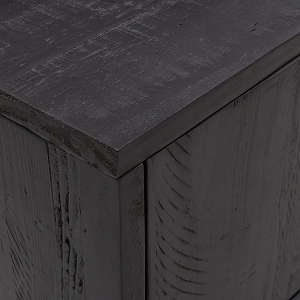 TV-Møbel Svart 90x30x40 cm heltre furu