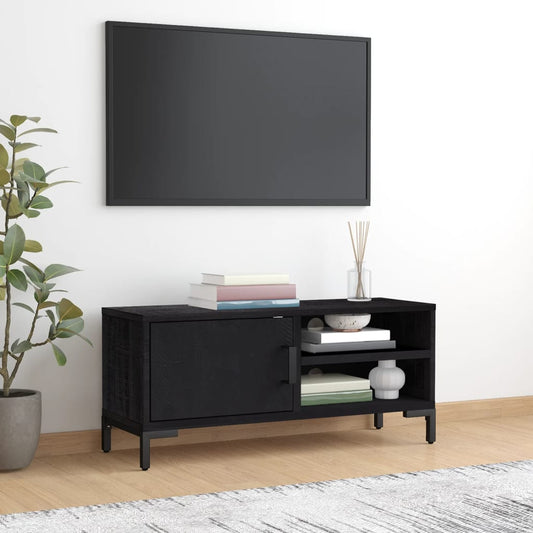 TV-Møbel Svart 90x30x40 cm heltre furu