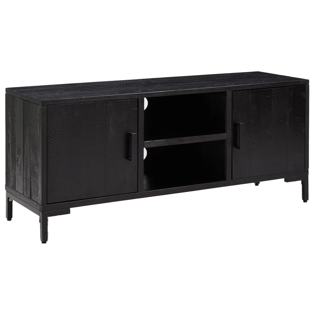 TV-Møbel Svart 110x35x48 cm heltre furu