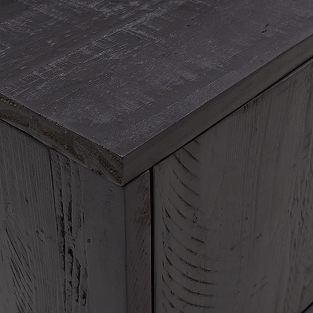 TV-Møbel Svart 110x35x48 cm heltre furu