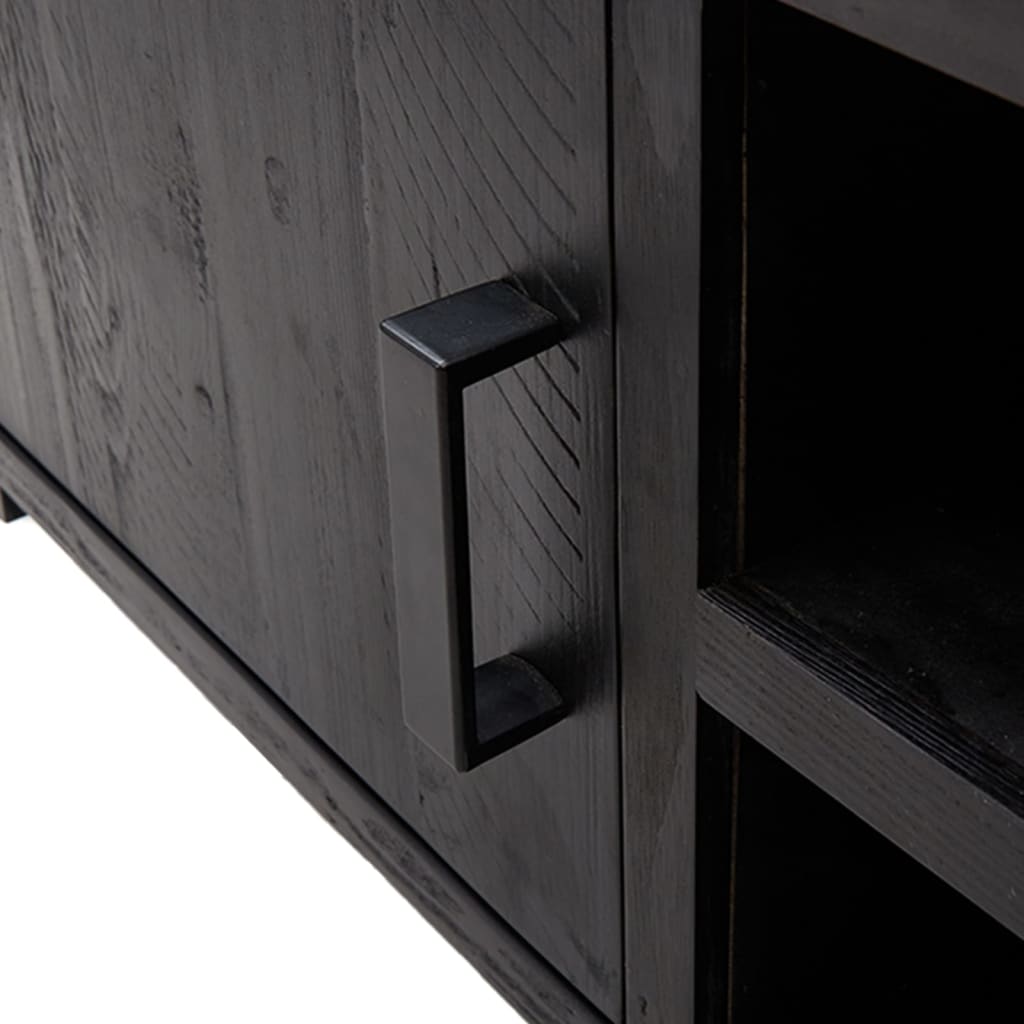 TV-Møbel Svart 110x35x48 cm heltre furu