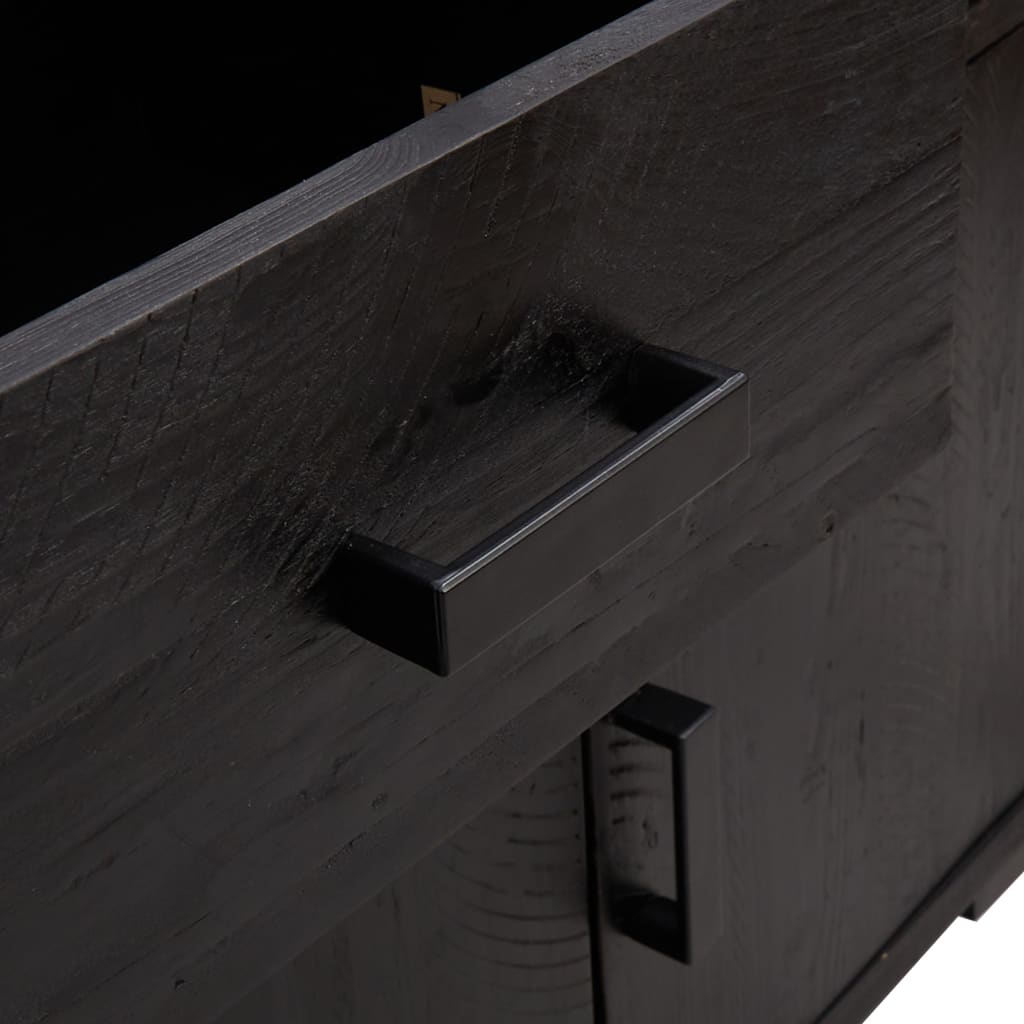 Skjenk Svart 110x35x70 cm heltre furu