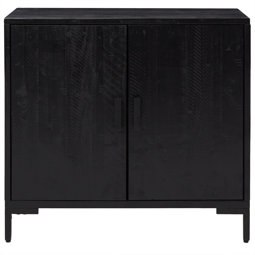 Skjenk Svart 75x35x70 cm heltre furu