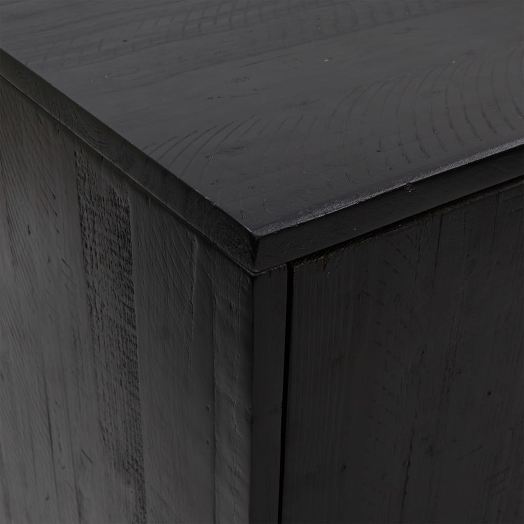 Skjenk Svart 75x35x70 cm heltre furu